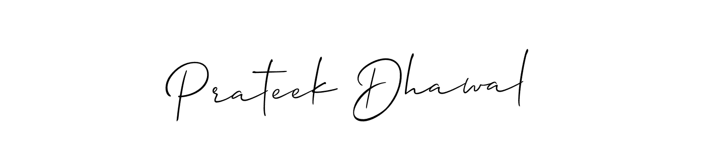 How to make Prateek Dhawal signature? Allison_Script is a professional autograph style. Create handwritten signature for Prateek Dhawal name. Prateek Dhawal signature style 2 images and pictures png