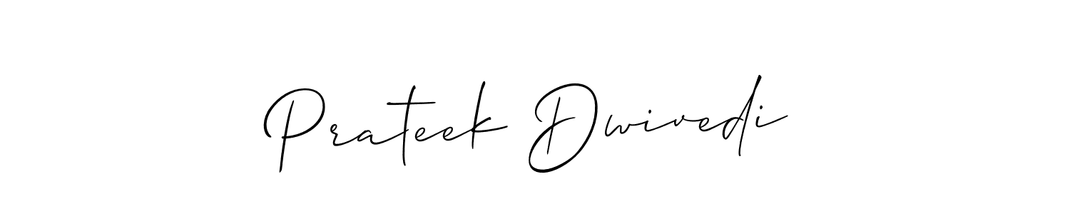 Use a signature maker to create a handwritten signature online. With this signature software, you can design (Allison_Script) your own signature for name Prateek Dwivedi. Prateek Dwivedi signature style 2 images and pictures png