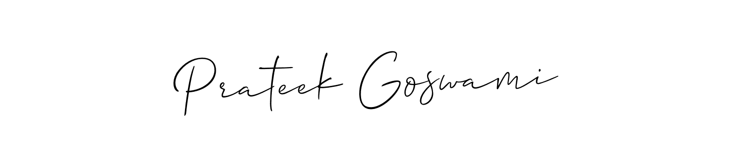 You can use this online signature creator to create a handwritten signature for the name Prateek Goswami. This is the best online autograph maker. Prateek Goswami signature style 2 images and pictures png