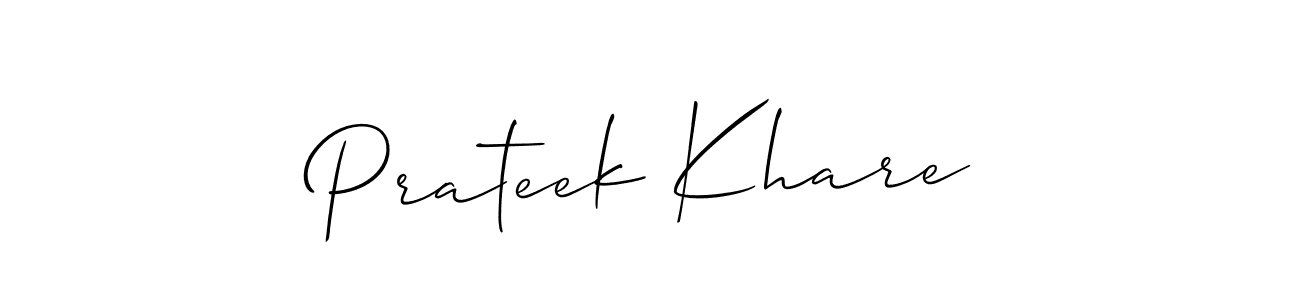 This is the best signature style for the Prateek Khare name. Also you like these signature font (Allison_Script). Mix name signature. Prateek Khare signature style 2 images and pictures png