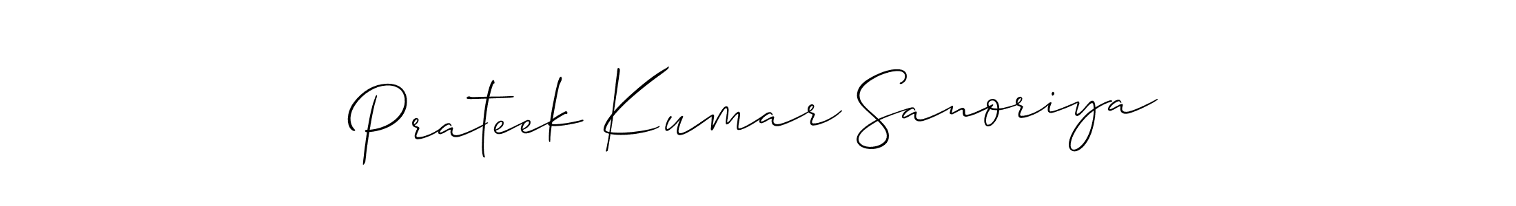How to make Prateek Kumar Sanoriya signature? Allison_Script is a professional autograph style. Create handwritten signature for Prateek Kumar Sanoriya name. Prateek Kumar Sanoriya signature style 2 images and pictures png