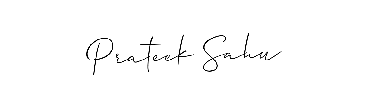 Also we have Prateek Sahu name is the best signature style. Create professional handwritten signature collection using Allison_Script autograph style. Prateek Sahu signature style 2 images and pictures png