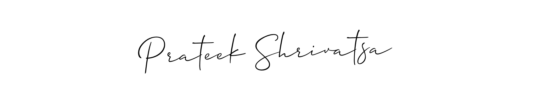Make a beautiful signature design for name Prateek Shrivatsa. Use this online signature maker to create a handwritten signature for free. Prateek Shrivatsa signature style 2 images and pictures png