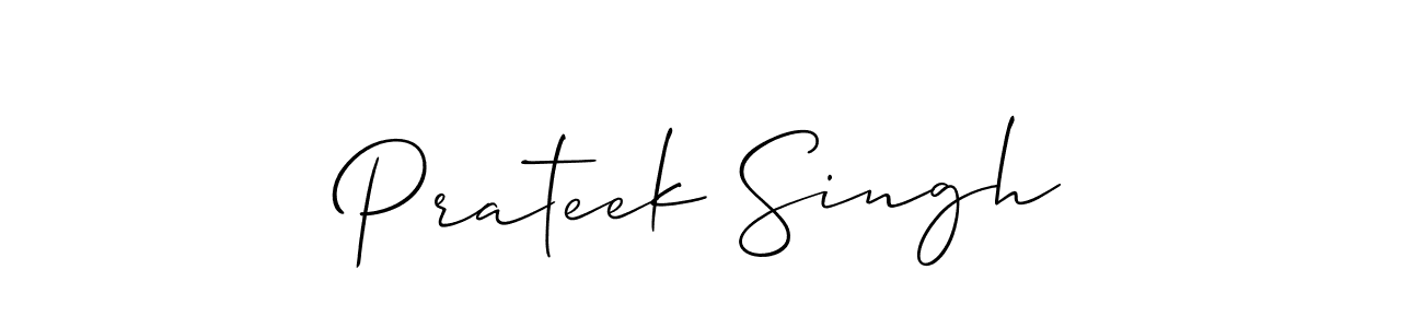 Make a beautiful signature design for name Prateek Singh. With this signature (Allison_Script) style, you can create a handwritten signature for free. Prateek Singh signature style 2 images and pictures png