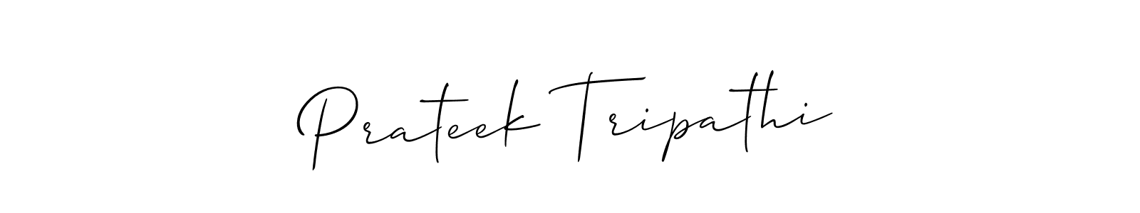 Create a beautiful signature design for name Prateek Tripathi. With this signature (Allison_Script) fonts, you can make a handwritten signature for free. Prateek Tripathi signature style 2 images and pictures png