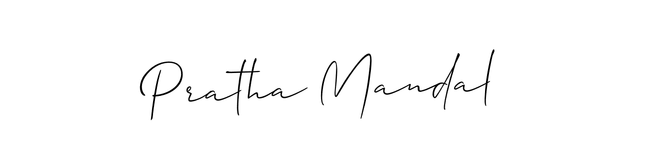 You should practise on your own different ways (Allison_Script) to write your name (Pratha Mandal) in signature. don't let someone else do it for you. Pratha Mandal signature style 2 images and pictures png