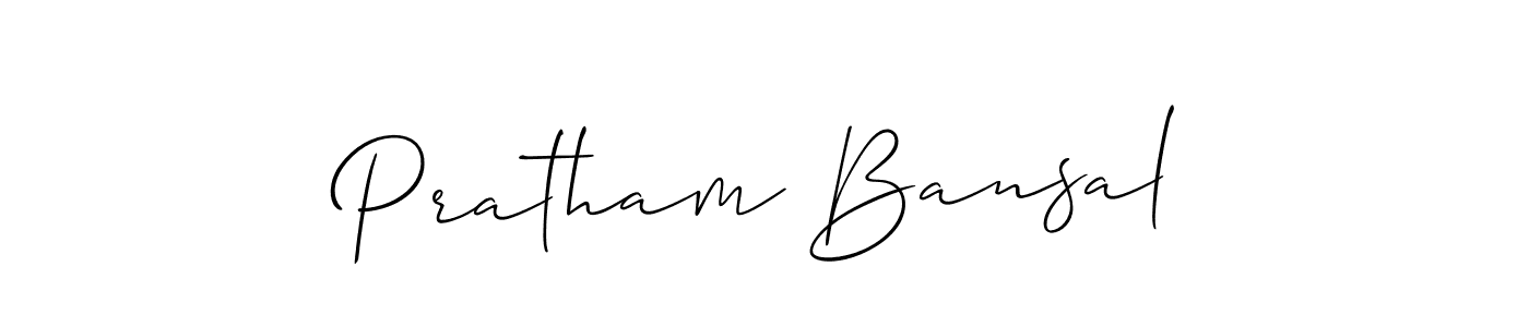 How to make Pratham Bansal signature? Allison_Script is a professional autograph style. Create handwritten signature for Pratham Bansal name. Pratham Bansal signature style 2 images and pictures png