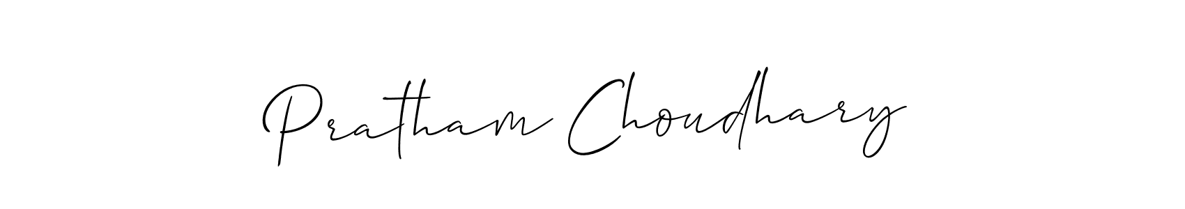 How to make Pratham Choudhary signature? Allison_Script is a professional autograph style. Create handwritten signature for Pratham Choudhary name. Pratham Choudhary signature style 2 images and pictures png