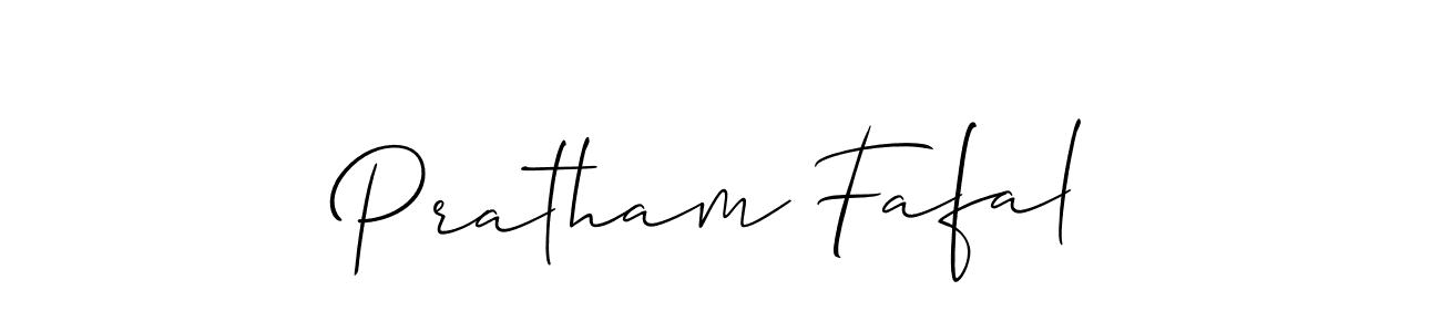 Design your own signature with our free online signature maker. With this signature software, you can create a handwritten (Allison_Script) signature for name Pratham Fafal. Pratham Fafal signature style 2 images and pictures png