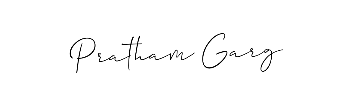 Similarly Allison_Script is the best handwritten signature design. Signature creator online .You can use it as an online autograph creator for name Pratham Garg. Pratham Garg signature style 2 images and pictures png