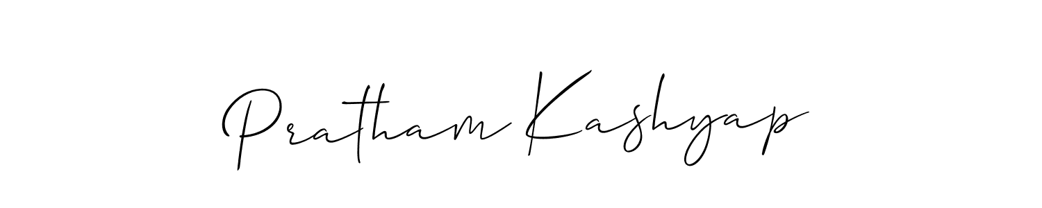 Also You can easily find your signature by using the search form. We will create Pratham Kashyap name handwritten signature images for you free of cost using Allison_Script sign style. Pratham Kashyap signature style 2 images and pictures png