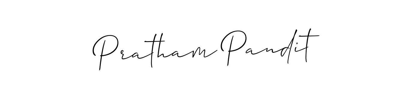 Design your own signature with our free online signature maker. With this signature software, you can create a handwritten (Allison_Script) signature for name Pratham Pandit. Pratham Pandit signature style 2 images and pictures png