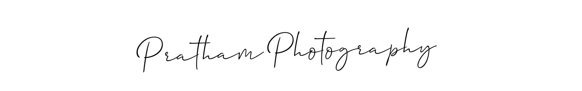 How to make Pratham Photography name signature. Use Allison_Script style for creating short signs online. This is the latest handwritten sign. Pratham Photography signature style 2 images and pictures png
