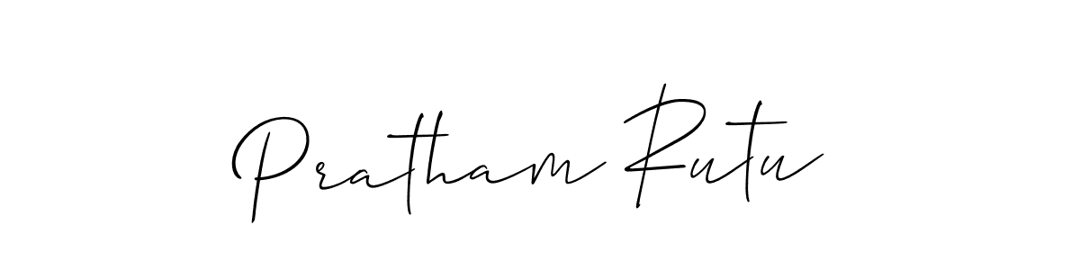 It looks lik you need a new signature style for name Pratham Rutu. Design unique handwritten (Allison_Script) signature with our free signature maker in just a few clicks. Pratham Rutu signature style 2 images and pictures png