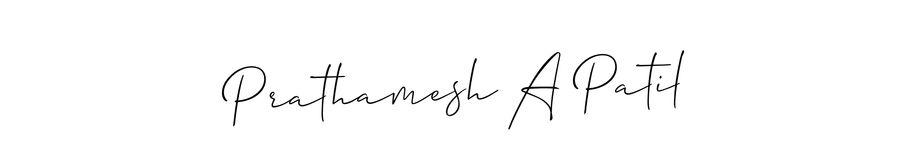 How to make Prathamesh A Patil signature? Allison_Script is a professional autograph style. Create handwritten signature for Prathamesh A Patil name. Prathamesh A Patil signature style 2 images and pictures png