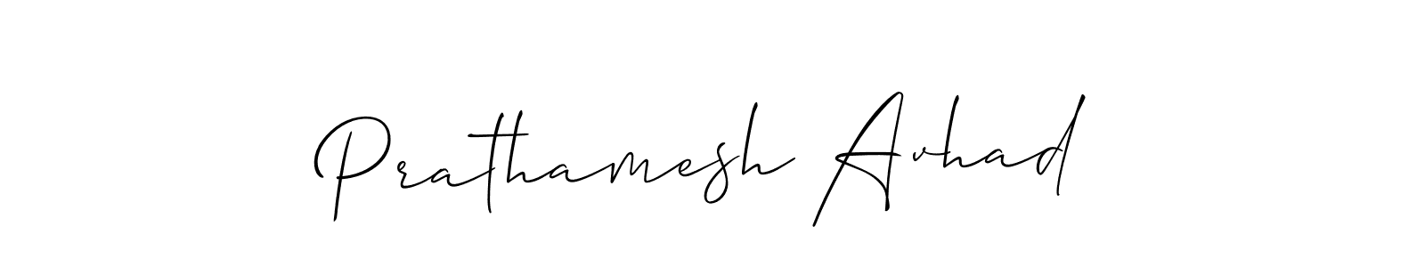 Create a beautiful signature design for name Prathamesh Avhad. With this signature (Allison_Script) fonts, you can make a handwritten signature for free. Prathamesh Avhad signature style 2 images and pictures png