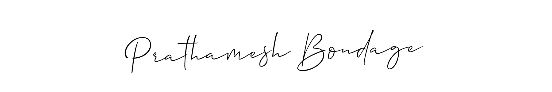 Create a beautiful signature design for name Prathamesh Bondage. With this signature (Allison_Script) fonts, you can make a handwritten signature for free. Prathamesh Bondage signature style 2 images and pictures png