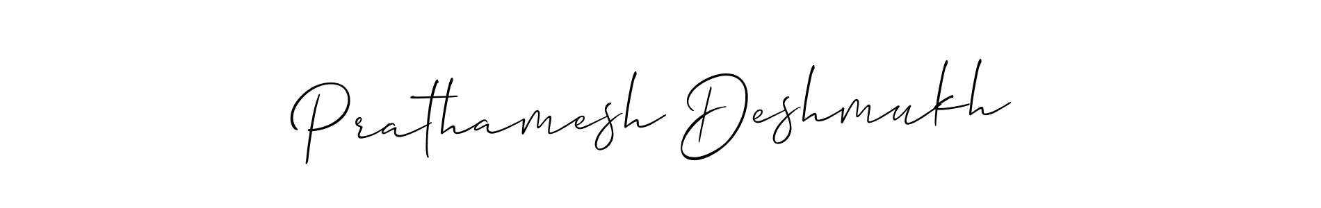 Design your own signature with our free online signature maker. With this signature software, you can create a handwritten (Allison_Script) signature for name Prathamesh Deshmukh. Prathamesh Deshmukh signature style 2 images and pictures png