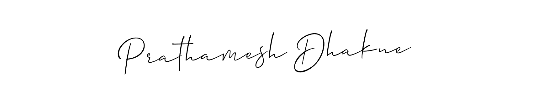 Make a beautiful signature design for name Prathamesh Dhakne. With this signature (Allison_Script) style, you can create a handwritten signature for free. Prathamesh Dhakne signature style 2 images and pictures png