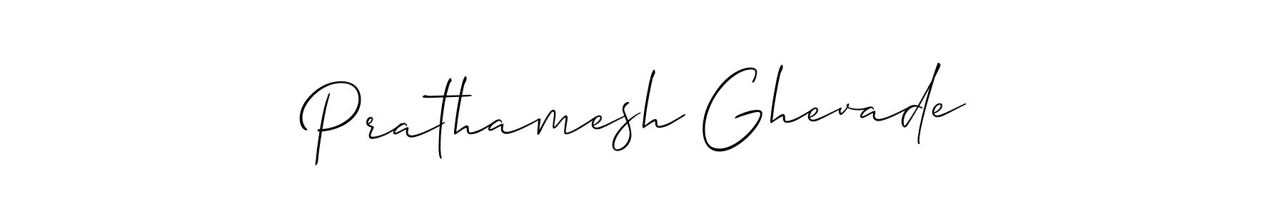 Create a beautiful signature design for name Prathamesh Ghevade. With this signature (Allison_Script) fonts, you can make a handwritten signature for free. Prathamesh Ghevade signature style 2 images and pictures png