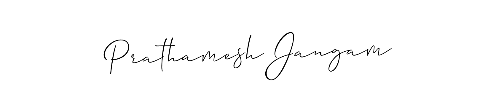 Create a beautiful signature design for name Prathamesh Jangam. With this signature (Allison_Script) fonts, you can make a handwritten signature for free. Prathamesh Jangam signature style 2 images and pictures png