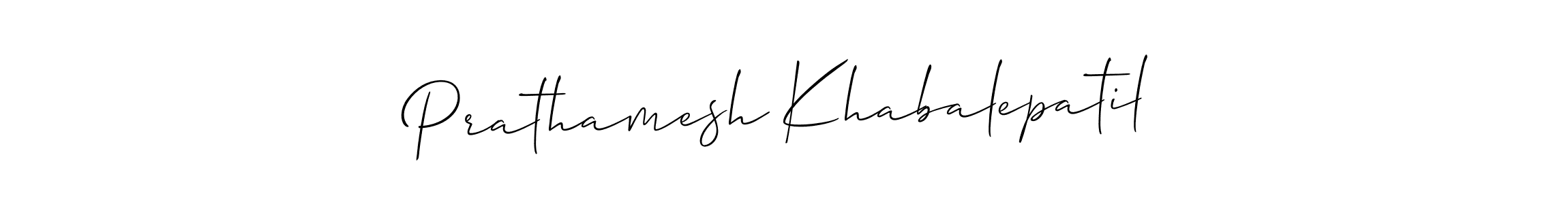 Make a short Prathamesh Khabalepatil signature style. Manage your documents anywhere anytime using Allison_Script. Create and add eSignatures, submit forms, share and send files easily. Prathamesh Khabalepatil signature style 2 images and pictures png