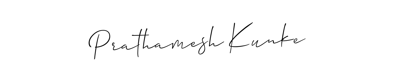 How to Draw Prathamesh Kunke signature style? Allison_Script is a latest design signature styles for name Prathamesh Kunke. Prathamesh Kunke signature style 2 images and pictures png