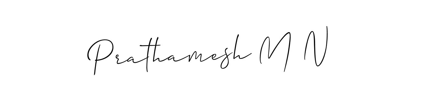 This is the best signature style for the Prathamesh M N name. Also you like these signature font (Allison_Script). Mix name signature. Prathamesh M N signature style 2 images and pictures png