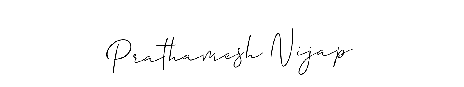 Similarly Allison_Script is the best handwritten signature design. Signature creator online .You can use it as an online autograph creator for name Prathamesh Nijap. Prathamesh Nijap signature style 2 images and pictures png