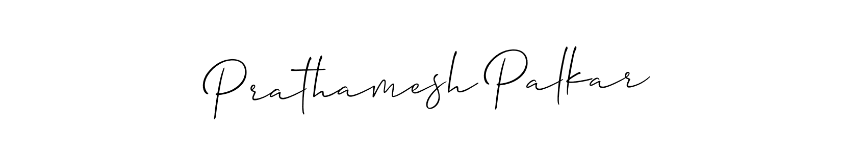 Prathamesh Palkar stylish signature style. Best Handwritten Sign (Allison_Script) for my name. Handwritten Signature Collection Ideas for my name Prathamesh Palkar. Prathamesh Palkar signature style 2 images and pictures png