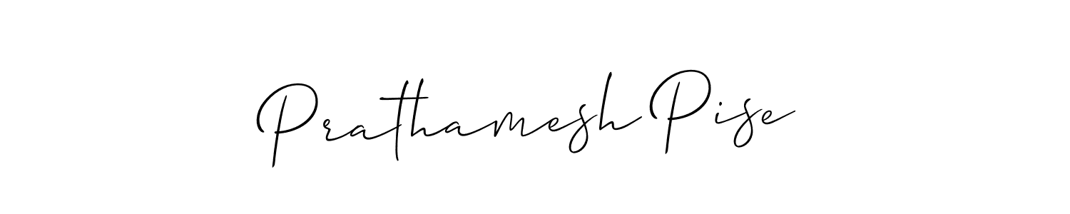 You should practise on your own different ways (Allison_Script) to write your name (Prathamesh Pise) in signature. don't let someone else do it for you. Prathamesh Pise signature style 2 images and pictures png