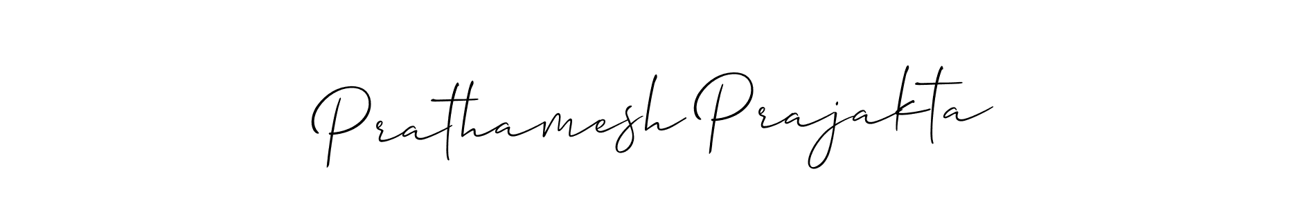 Prathamesh Prajakta stylish signature style. Best Handwritten Sign (Allison_Script) for my name. Handwritten Signature Collection Ideas for my name Prathamesh Prajakta. Prathamesh Prajakta signature style 2 images and pictures png