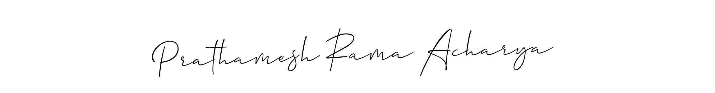 Allison_Script is a professional signature style that is perfect for those who want to add a touch of class to their signature. It is also a great choice for those who want to make their signature more unique. Get Prathamesh Rama Acharya name to fancy signature for free. Prathamesh Rama Acharya signature style 2 images and pictures png