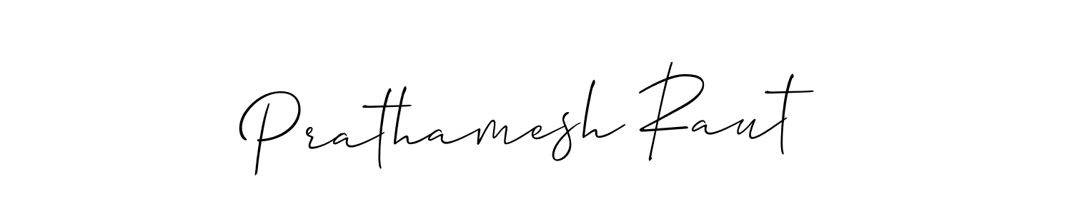 Create a beautiful signature design for name Prathamesh Raut. With this signature (Allison_Script) fonts, you can make a handwritten signature for free. Prathamesh Raut signature style 2 images and pictures png