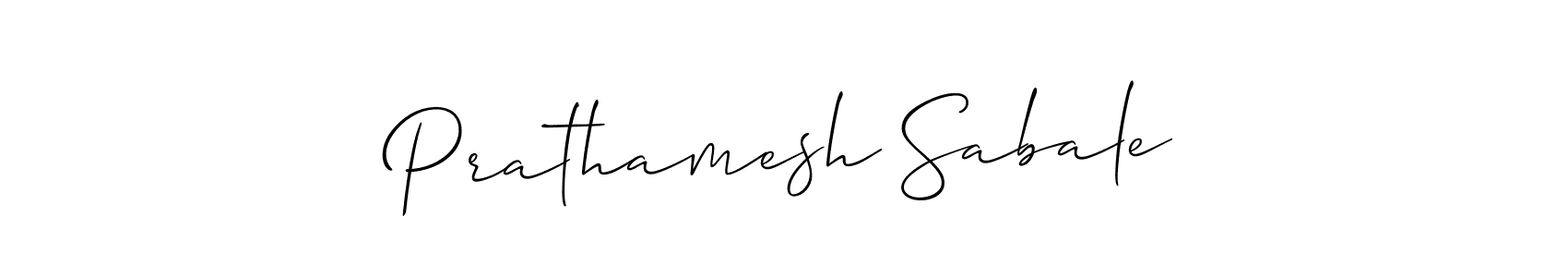 Make a beautiful signature design for name Prathamesh Sabale. With this signature (Allison_Script) style, you can create a handwritten signature for free. Prathamesh Sabale signature style 2 images and pictures png