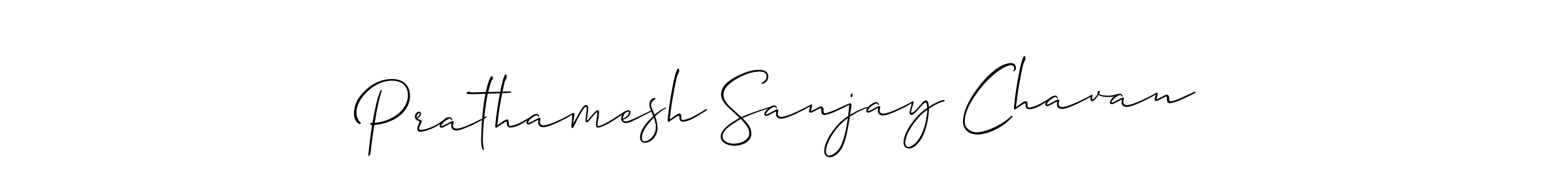Also You can easily find your signature by using the search form. We will create Prathamesh Sanjay Chavan name handwritten signature images for you free of cost using Allison_Script sign style. Prathamesh Sanjay Chavan signature style 2 images and pictures png