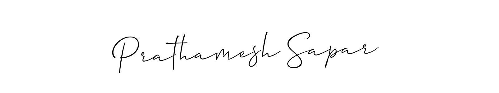 Use a signature maker to create a handwritten signature online. With this signature software, you can design (Allison_Script) your own signature for name Prathamesh Sapar. Prathamesh Sapar signature style 2 images and pictures png