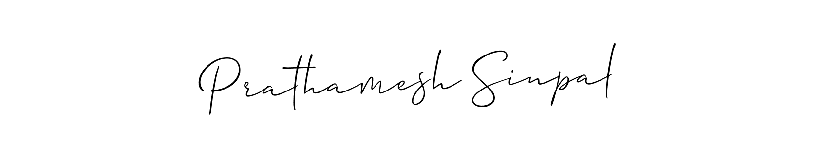 Use a signature maker to create a handwritten signature online. With this signature software, you can design (Allison_Script) your own signature for name Prathamesh Sinpal. Prathamesh Sinpal signature style 2 images and pictures png