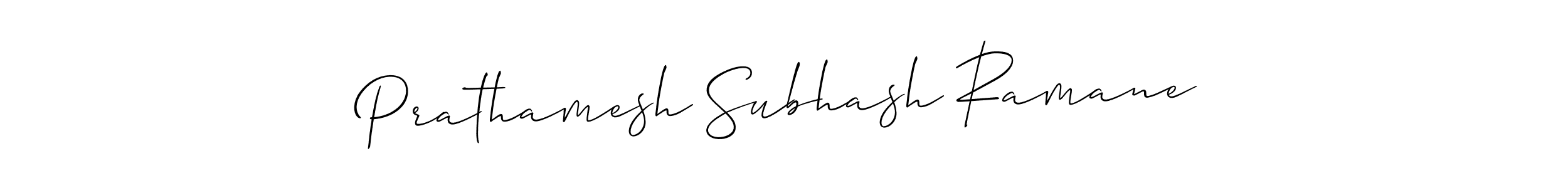 Design your own signature with our free online signature maker. With this signature software, you can create a handwritten (Allison_Script) signature for name Prathamesh Subhash Ramane. Prathamesh Subhash Ramane signature style 2 images and pictures png