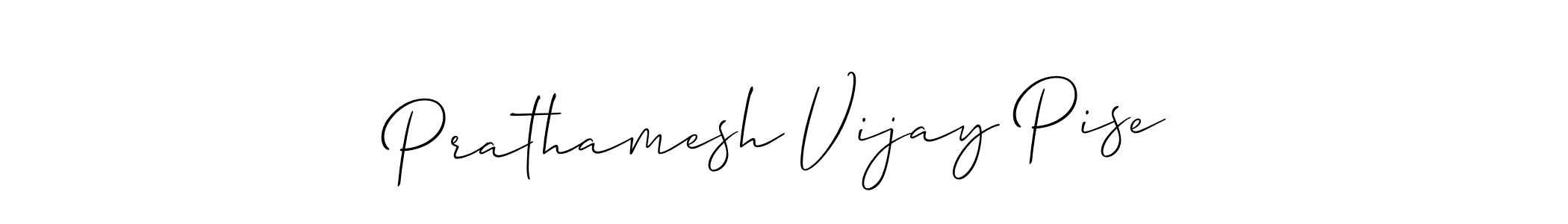 Also You can easily find your signature by using the search form. We will create Prathamesh Vijay Pise name handwritten signature images for you free of cost using Allison_Script sign style. Prathamesh Vijay Pise signature style 2 images and pictures png