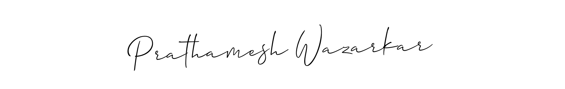 Prathamesh Wazarkar stylish signature style. Best Handwritten Sign (Allison_Script) for my name. Handwritten Signature Collection Ideas for my name Prathamesh Wazarkar. Prathamesh Wazarkar signature style 2 images and pictures png