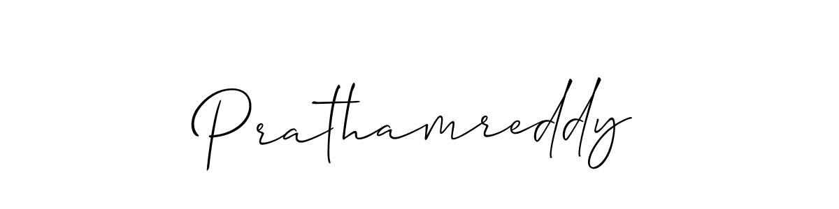 How to make Prathamreddy signature? Allison_Script is a professional autograph style. Create handwritten signature for Prathamreddy name. Prathamreddy signature style 2 images and pictures png