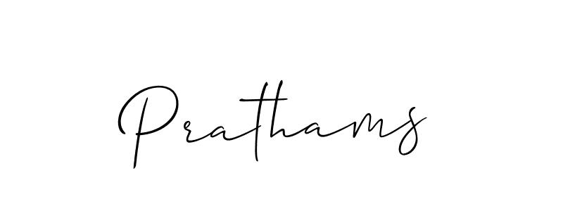 Create a beautiful signature design for name Prathams. With this signature (Allison_Script) fonts, you can make a handwritten signature for free. Prathams signature style 2 images and pictures png