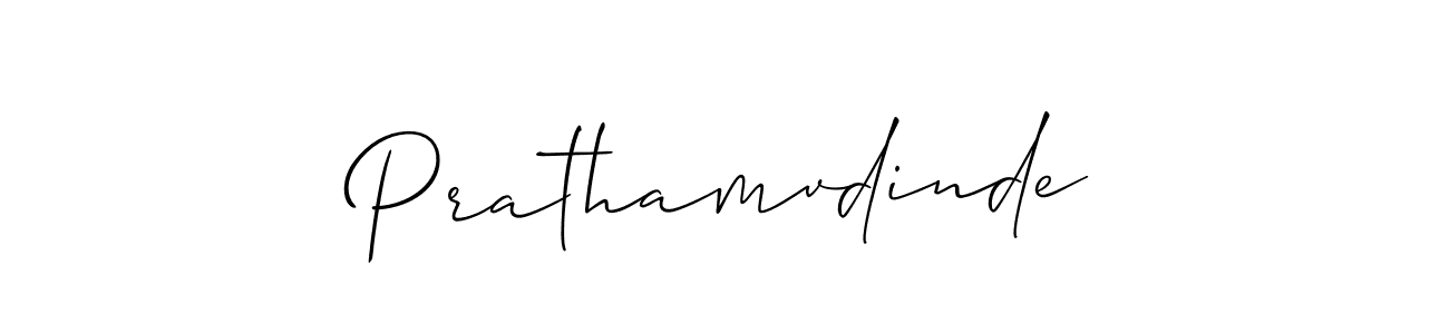 Similarly Allison_Script is the best handwritten signature design. Signature creator online .You can use it as an online autograph creator for name Prathamvdinde. Prathamvdinde signature style 2 images and pictures png