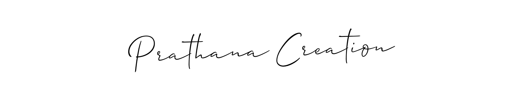 How to make Prathana Creation name signature. Use Allison_Script style for creating short signs online. This is the latest handwritten sign. Prathana Creation signature style 2 images and pictures png