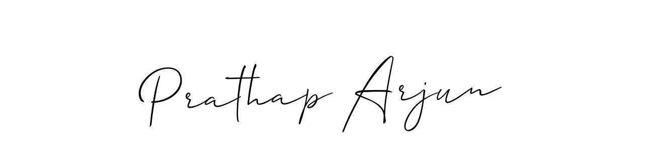 How to make Prathap Arjun signature? Allison_Script is a professional autograph style. Create handwritten signature for Prathap Arjun name. Prathap Arjun signature style 2 images and pictures png