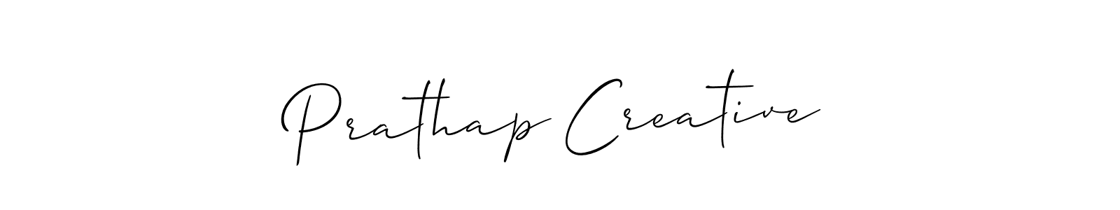 How to make Prathap Creative signature? Allison_Script is a professional autograph style. Create handwritten signature for Prathap Creative name. Prathap Creative signature style 2 images and pictures png