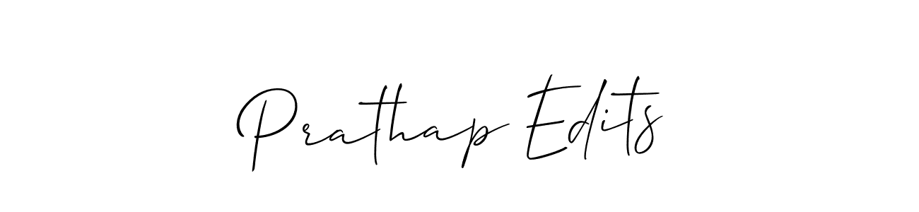 How to make Prathap Edits name signature. Use Allison_Script style for creating short signs online. This is the latest handwritten sign. Prathap Edits signature style 2 images and pictures png