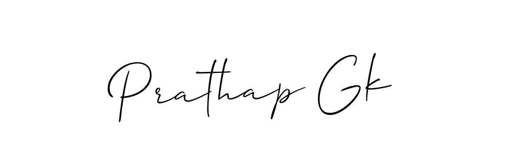 Also we have Prathap Gk name is the best signature style. Create professional handwritten signature collection using Allison_Script autograph style. Prathap Gk signature style 2 images and pictures png
