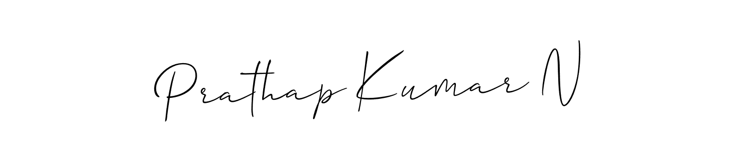 Similarly Allison_Script is the best handwritten signature design. Signature creator online .You can use it as an online autograph creator for name Prathap Kumar N. Prathap Kumar N signature style 2 images and pictures png